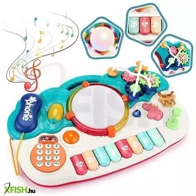 többfunkciós zongora babáknak - 41 cm