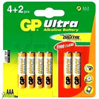 Gp ultra aaa mikro elem 6 darabos készlet