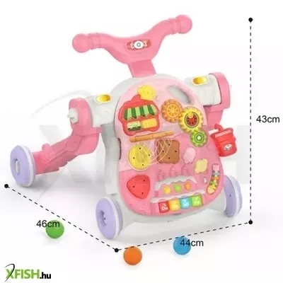 2 az 1-ben járássegítő és foglalkoztató asztal - Pink