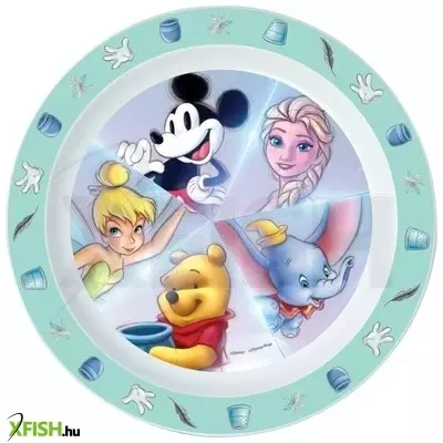 Disney: Műanyag mikrózható lapostányér, Mesehősök - 22 cm