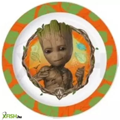 bosszúállók: műanyag mikrózható lapostányér, groot - 22 cm