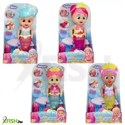 Bloopies: Mókás Sellőbébi csillogó uszonnyal - többféle