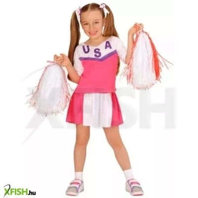 Szurkolólány jelmez - 116-os, 4-5 éves korosztály