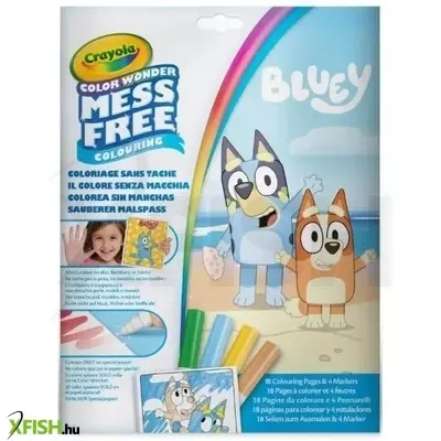 Crayola Color Wonder: Bluey maszatmentes kifestő készlet mappában