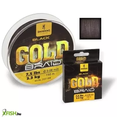 Browning Black Magic Gold Fonottzsinór 150M 3,3Kg 0,08 Mm 7,5Lbs Fekete