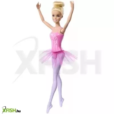 Barbie: Szőke hajú balerina baba rózsaszín tütüben