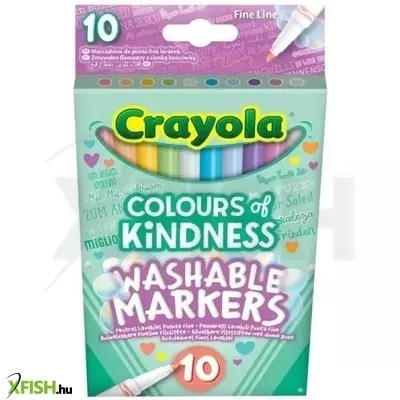 Crayola: Kedves szavak vékonyhegyű filctoll készlet - 10 db-os
