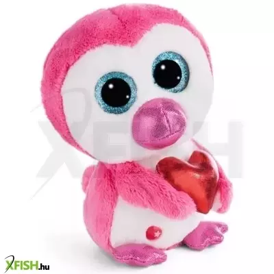 Nici: Bluma, a pingvin plüssfigura szívecskével - 15 cm