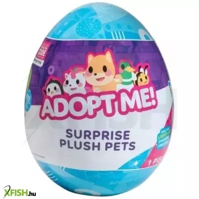 Adopt Me: Meglepetés plüssfigura tojásban virtuális kóddal - 13 cm