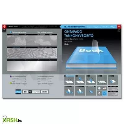 öntapadós tankönyv és füzet borító fólia - a4, geometria mintás, 10 ív