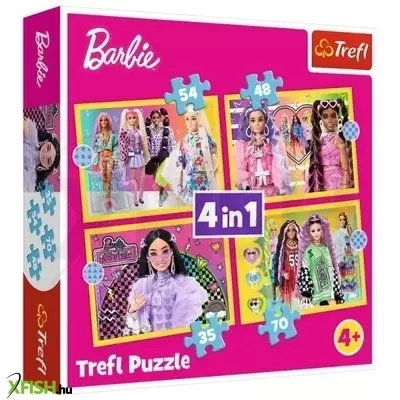 Trefl: Barbie világa 4 az 1-ben puzzle - 35, 48, 54, 70 darabos