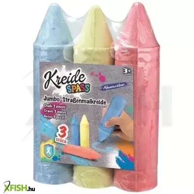 jumbo aszfaltkréta szett, 19 cm - 3 db-os