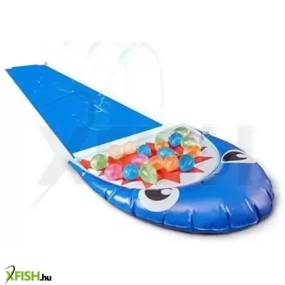 bunch o balloons: cápa mintájú vizes csúszószőnyeg vízibombákkal - 480 cm