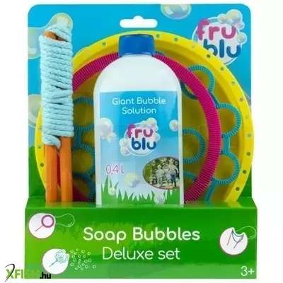 FruBlu: Deluxe buborékfújó szett 0,4 liter folyadékkal