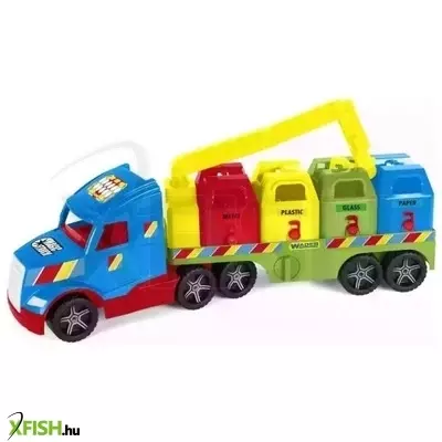 Wader: Magic Truck Basic szelektív kukásautó - 79 cm