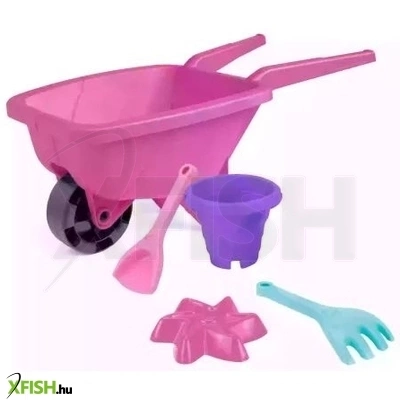 Wader: Talicska homokozó készlettel - rózsaszín