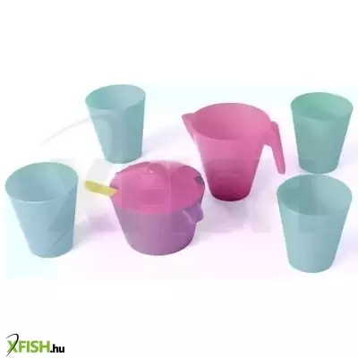 wader: party time étkészlet - 8 db-os, rózsaszín