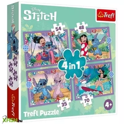 Trefl: Lilo&Stitch 4 az 1-ben puzzle - 35, 48, 54, 70 darabos