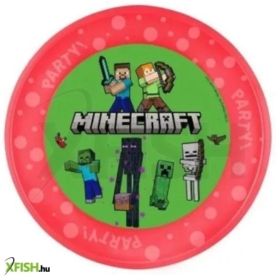 minecraft: műanyag tányér - 21 cm
