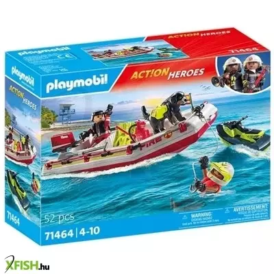 Playmobil: Tűzoltócsónak aqua scooterrel 71464