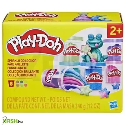 Play-Doh: Csillogó gyurmakészlet - 6 db-os