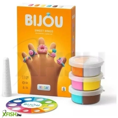 Hey Clay: Bijou gyűrű készítő gyurmaszett - Édességek