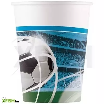 Foci mintás papírpohár, 8 db-os csomag - 200 ml