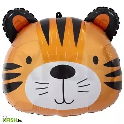 Tigrisfej alakú fólia lufi - 41 x 36 cm