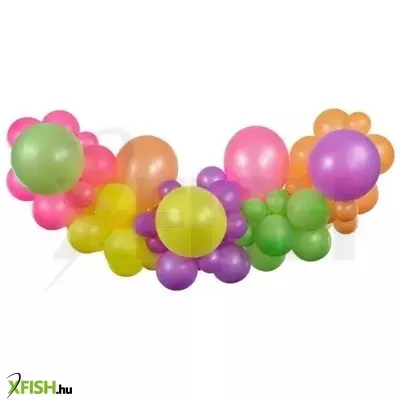 Lufi girland neon színekben - 65 db-os
