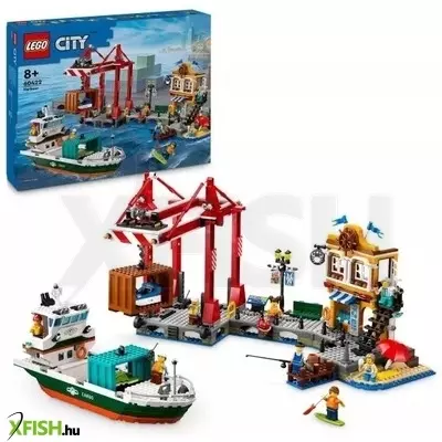 LEGO® CITY: Tengerparti kikötő teherszállító hajóval 60422