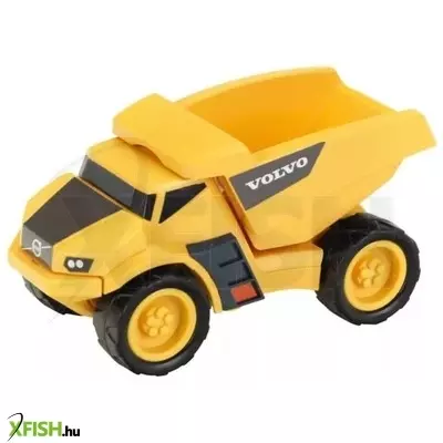 Volvo: Fekete-sárga műanyag dömper - 1:24