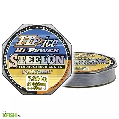 Konger Steelon Hp Hi Power Fluorocarbon Coated Ice Monofil Előkezsinór 50m 0,18mm 4,75Kg