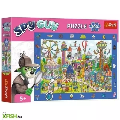 Trefl: Spy Guy Vidámpark nyomozós képkereső puzzle - 100 darabos