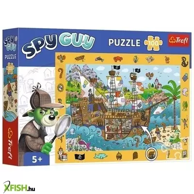 Trefl: Spy Guy Kalózhajó nyomozós képkereső puzzle - 100 darabos
