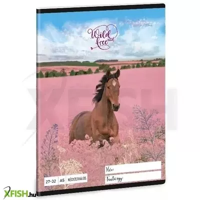 Wild and Free: Lovacska mintás négyzetrácsos füzet, A5