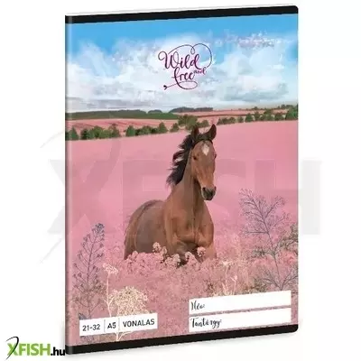 Wild and Free: Lovacska mintás vonalas füzet - 4. osztálytól, A5