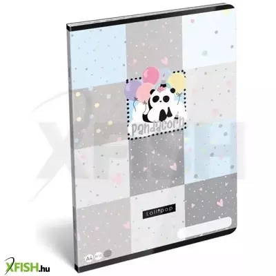 Pandacorn: Panda mintás vonalas füzet, A4