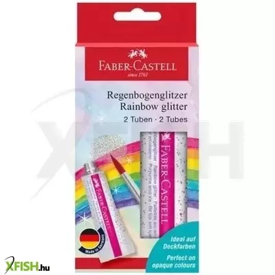 Faber-Castell: Ragasztó színes csillámokkal - 2 x 12 ml