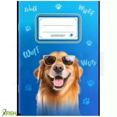 ICO Süni: Kék színű leckefüzet kutya mintával, A5