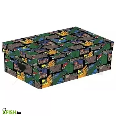 Dinó mintás tárolódoboz, 9 cm magas