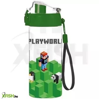 Playworld: Műanyag kulacs pixel mintával - 500 ml