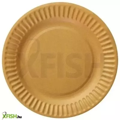 Barna papírtányér - 18 cm, 6 db-os