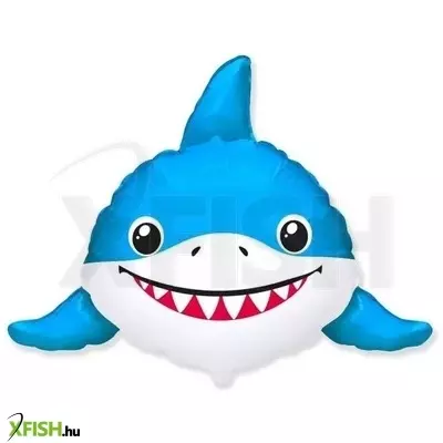 Cápa formájú fólia lufi - 70 x 80 cm