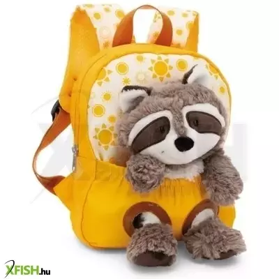 NICI: Hátizsák plüss mosómedvével - sárga, 25 cm
