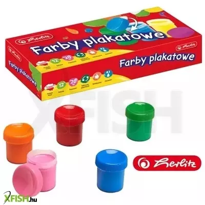 Herlitz: Tempera - tégelyes, 12 x 20 ml