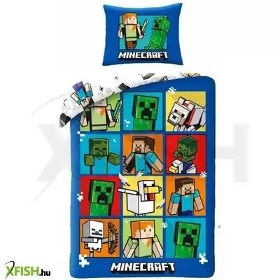 Minecraft: Karakter mozaik kétrészes ágynemű garnitúra, pamut - 140 x 200 cm