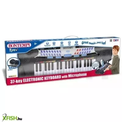 Bontempi: 37 billentyűs játékszintetizátor mikrofonnal - fekete