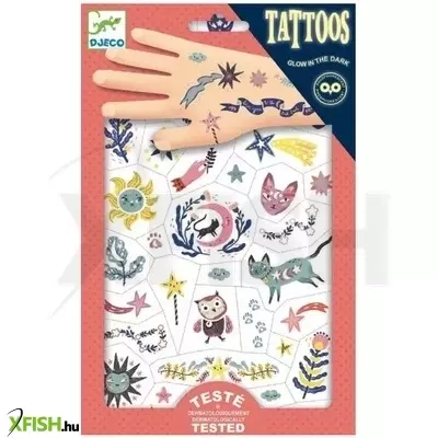 Djeco: Tetováló matricák - Édes álom, sötétben világító