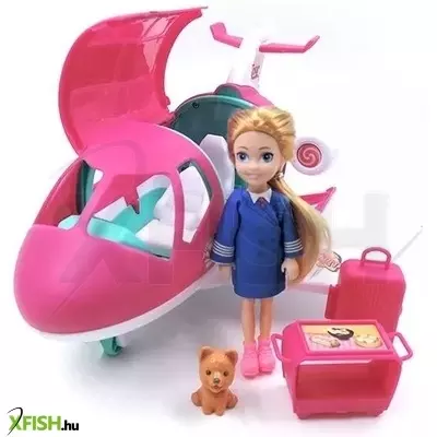 Repülőgép szett babával - 5 db-os