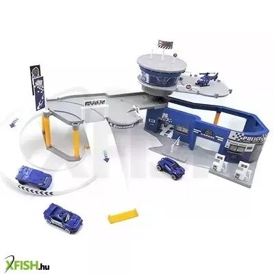 Rendőrségi központ parkolóval